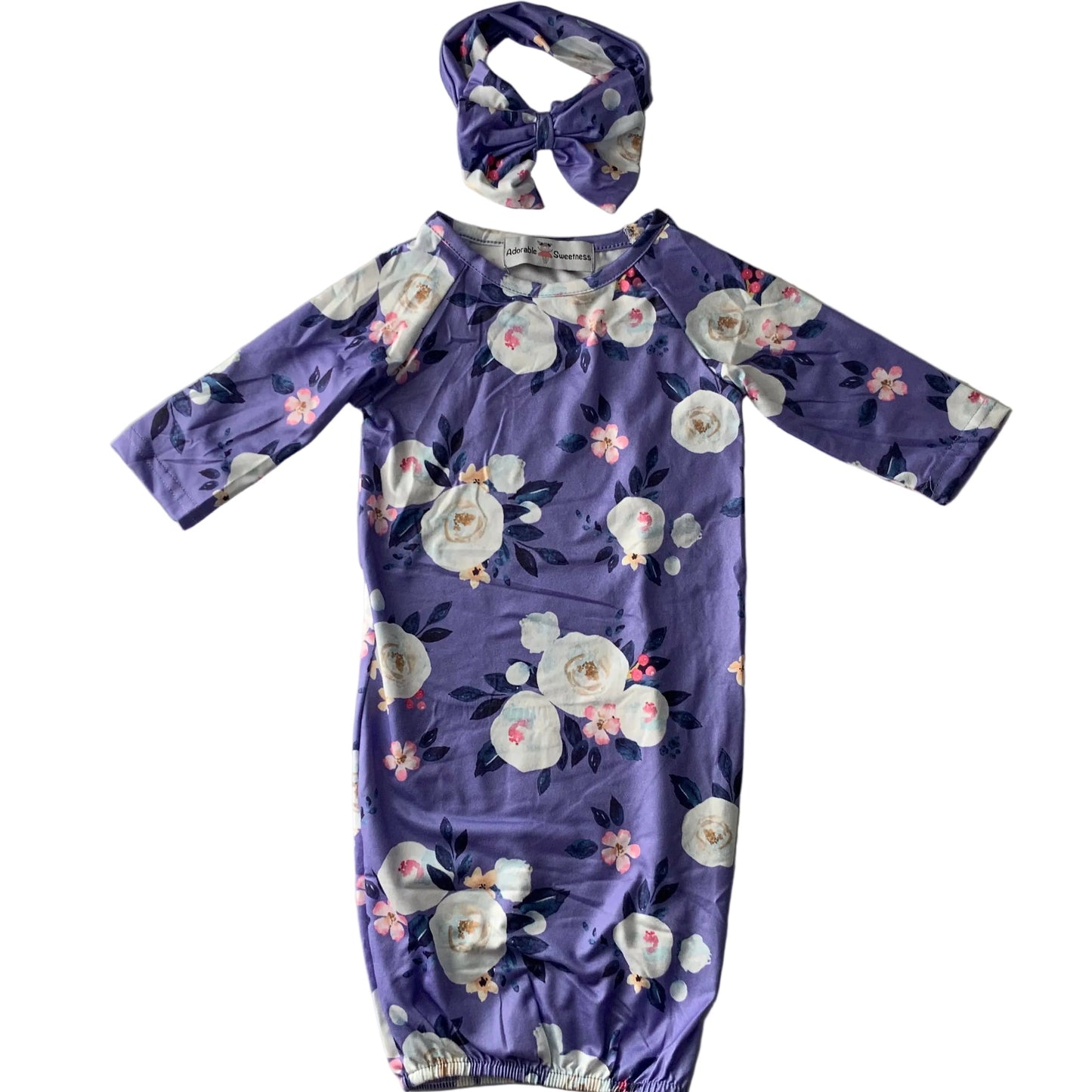 Infant Girls Lavender Baby Gown