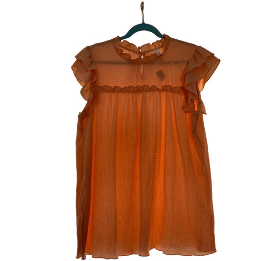 Apricot Ruffle Top
