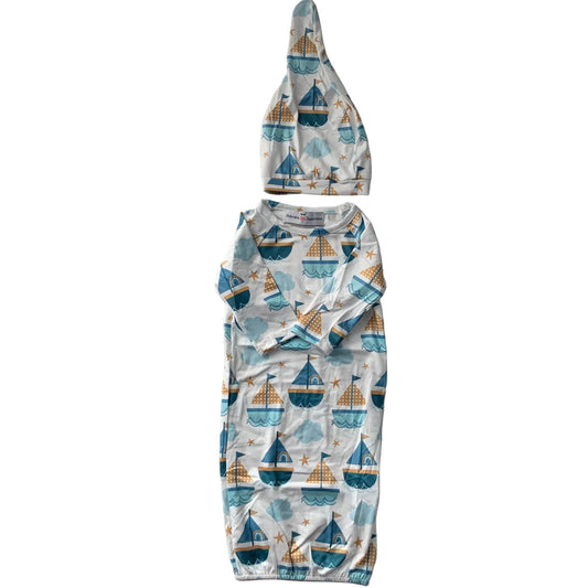 Infant Boys Blue Sailboat Fit