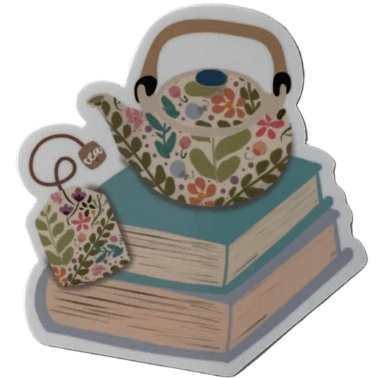 Tea and Books Sticker